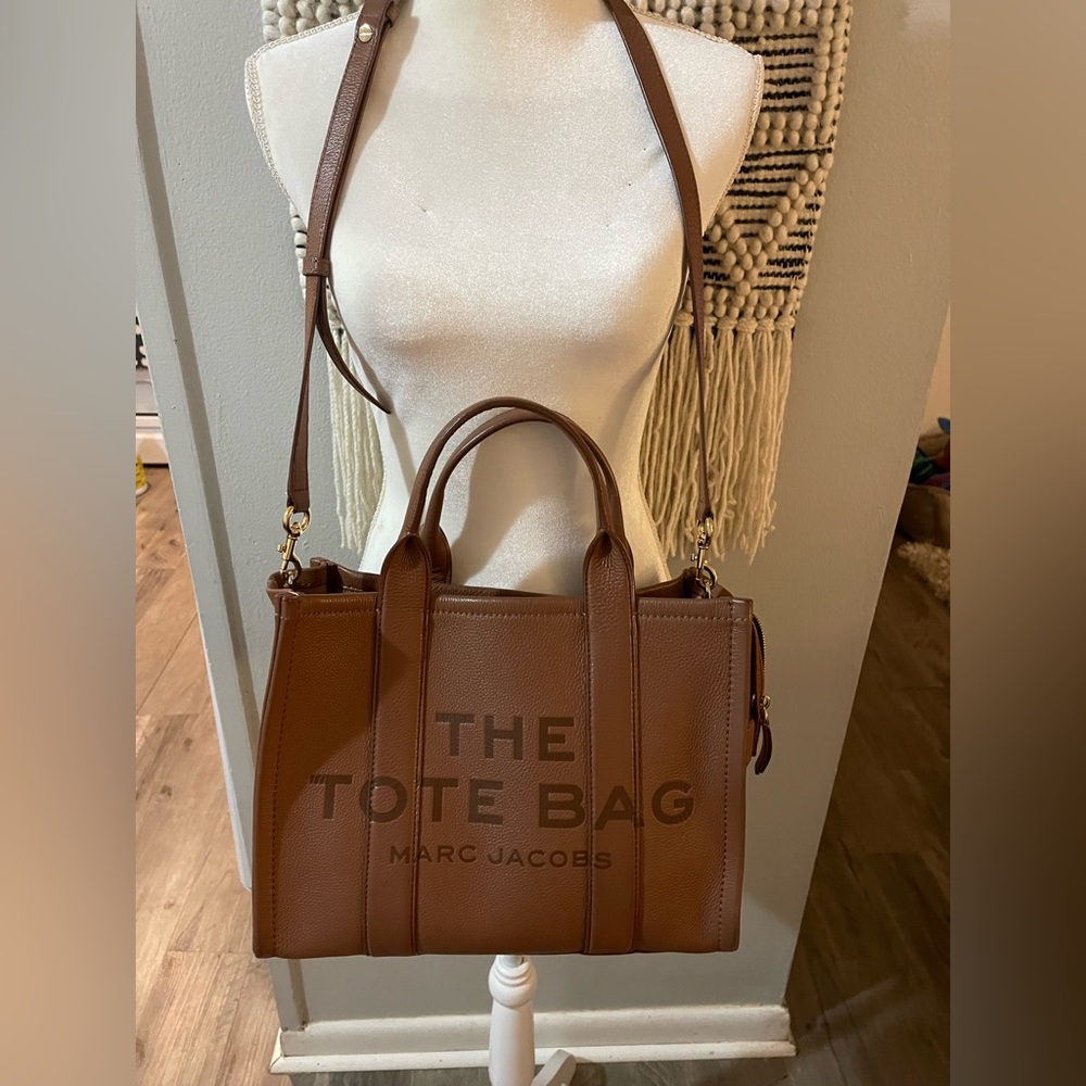 THE LEATHER MEDIUM TOTE BAG - MARC JACOBS